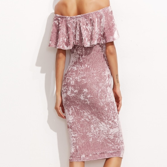 Free with any purchase-Off  Shoulder Ruffle Dress - Picture 5 of 5